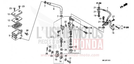 HAUPTBREMSZYLINDER, H. (CBR600RA) CBR600RAA de 2010